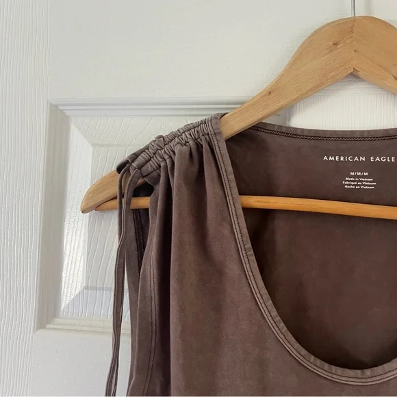 SOLD xlist American Eagle Top Short Sleeve Crop Brown NWT - Picture 5 of 7